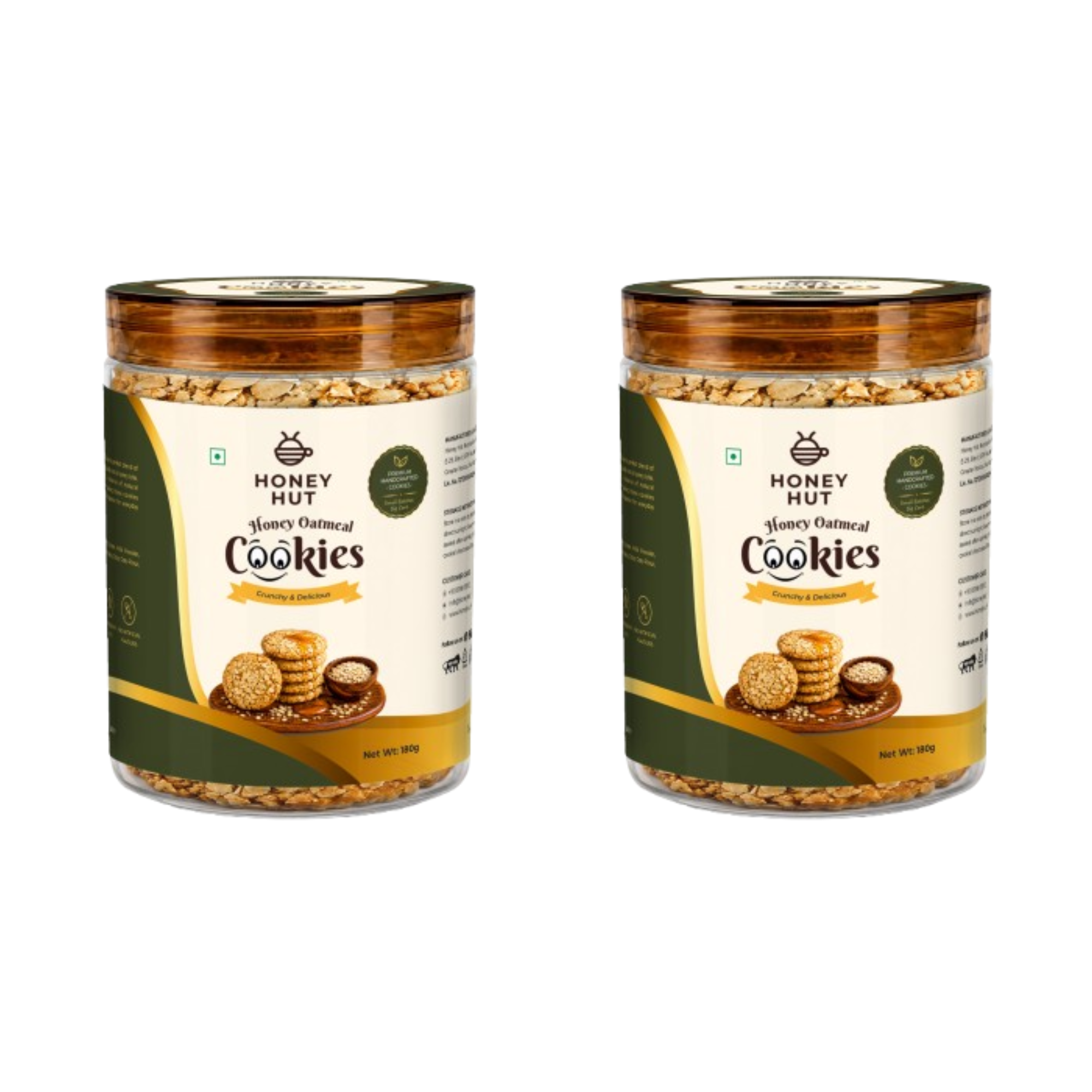 Honey Oatmeal Cookies (Pack of 2)