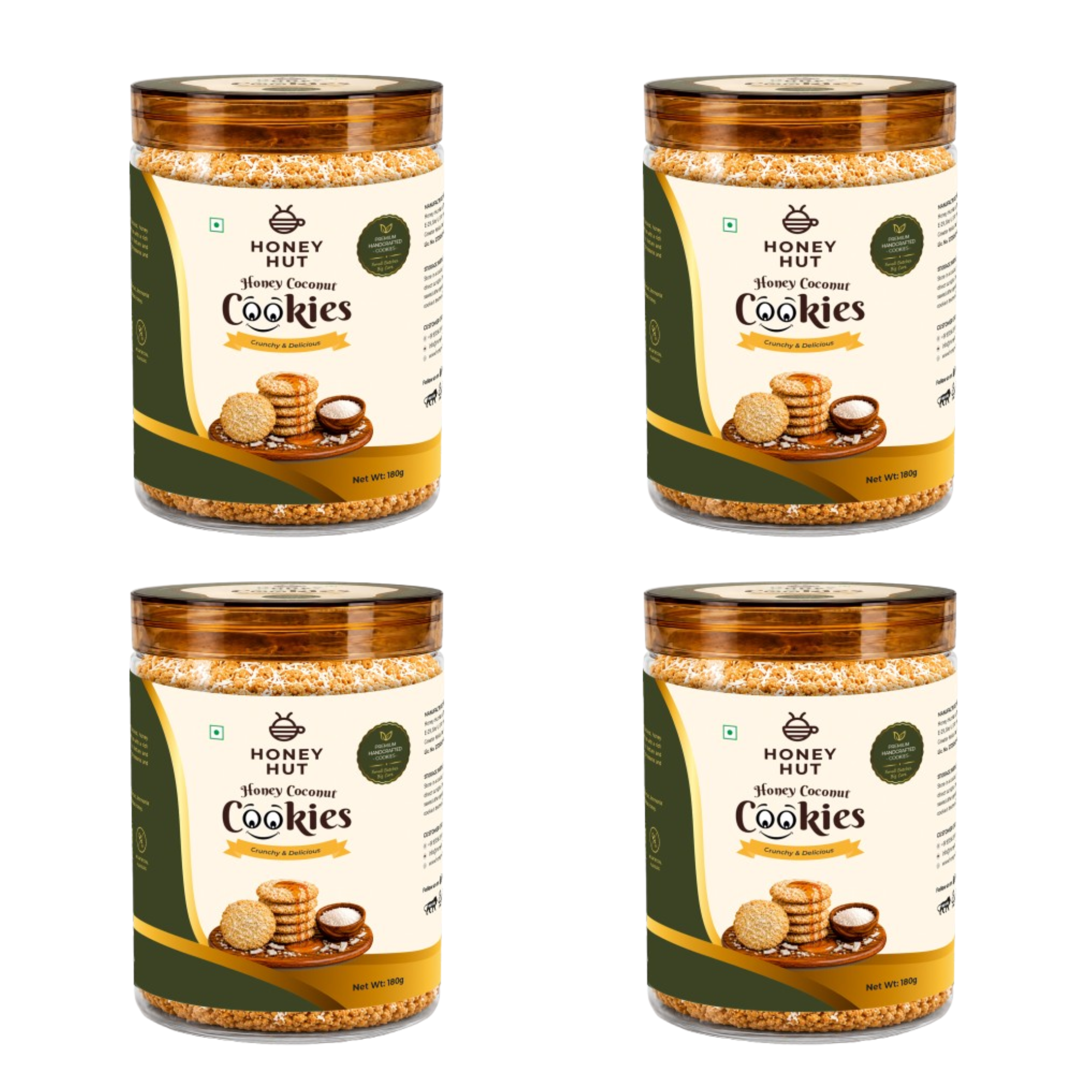 Honey Coconut Cookies (Pack of 4)