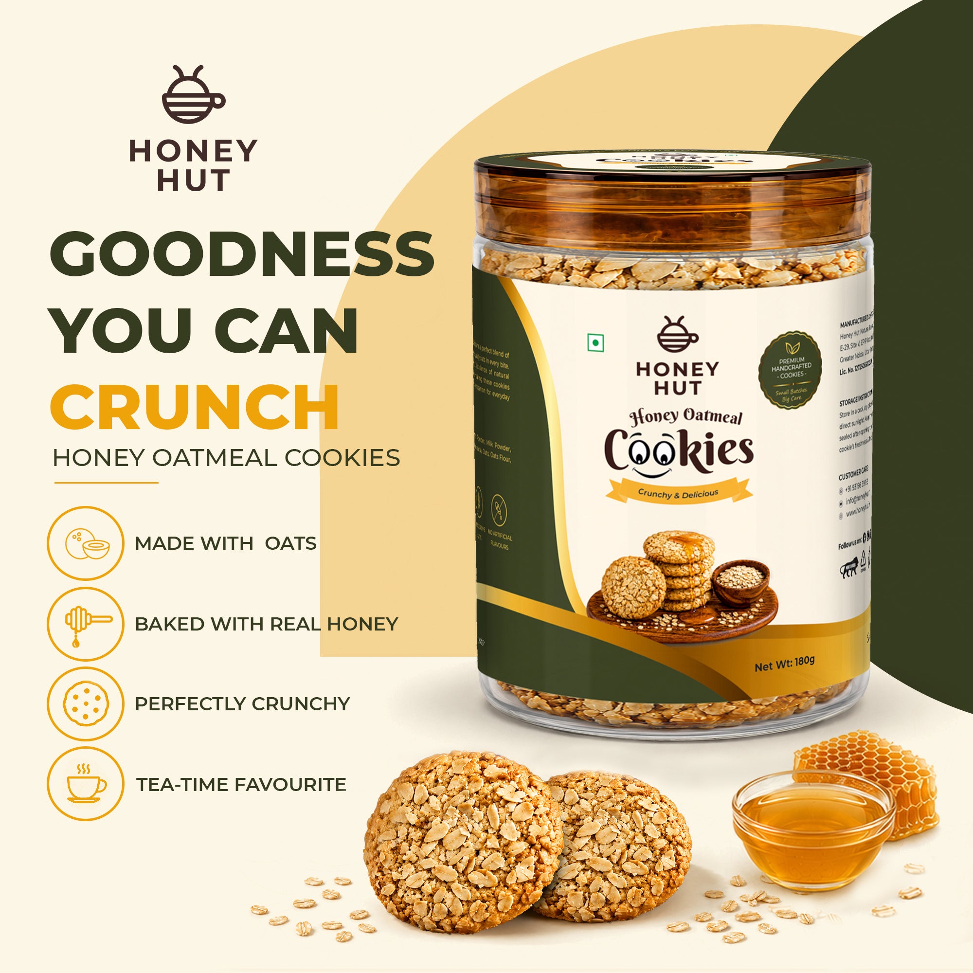 Honey Oatmeal Cookies