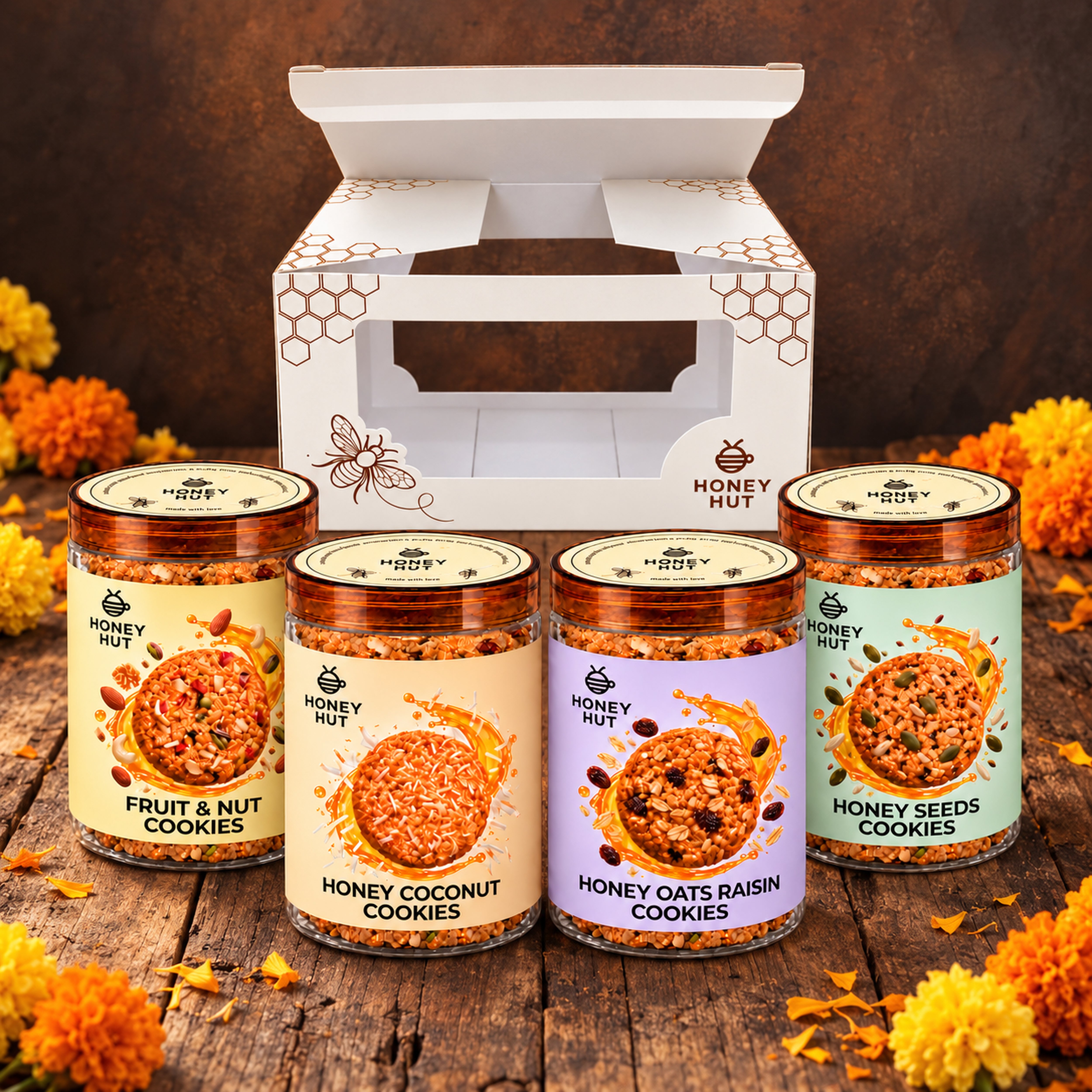 Honey Hut Celebration Gift Box (Any Pack of 4)