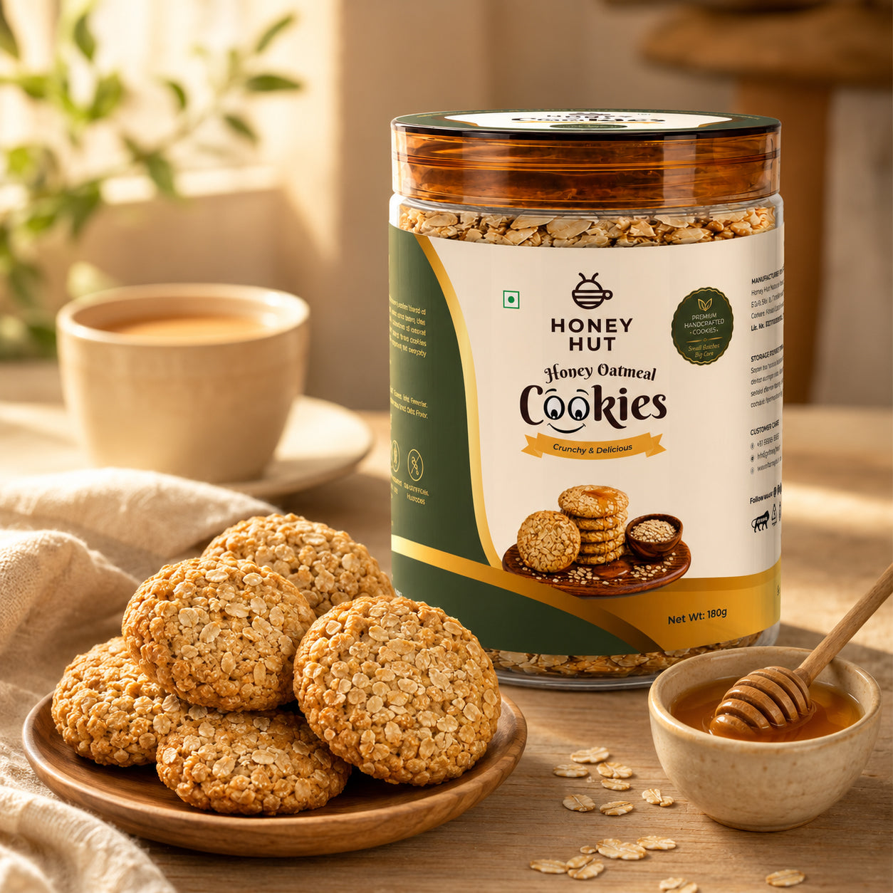 Honey Oatmeal Cookies