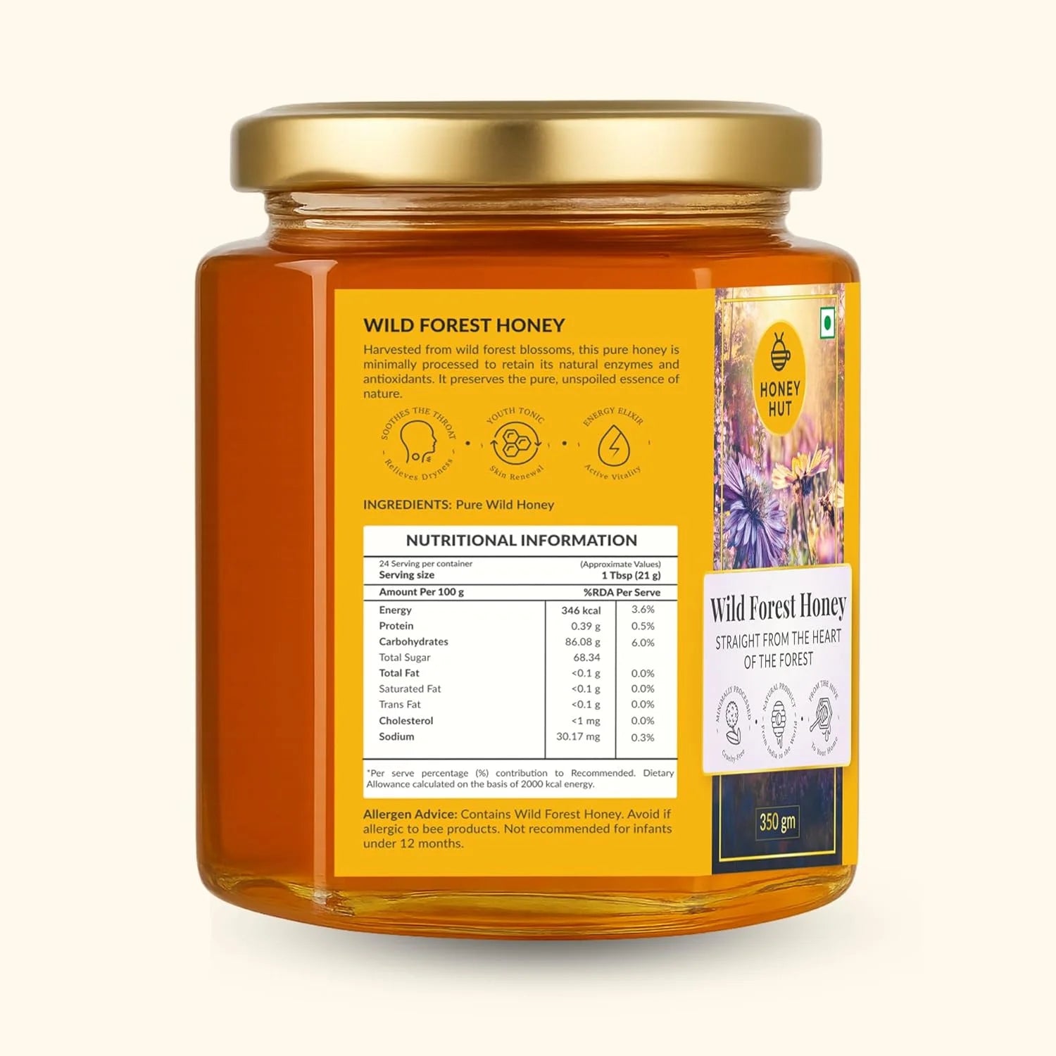 Raw Wild Forest Honey 350gm