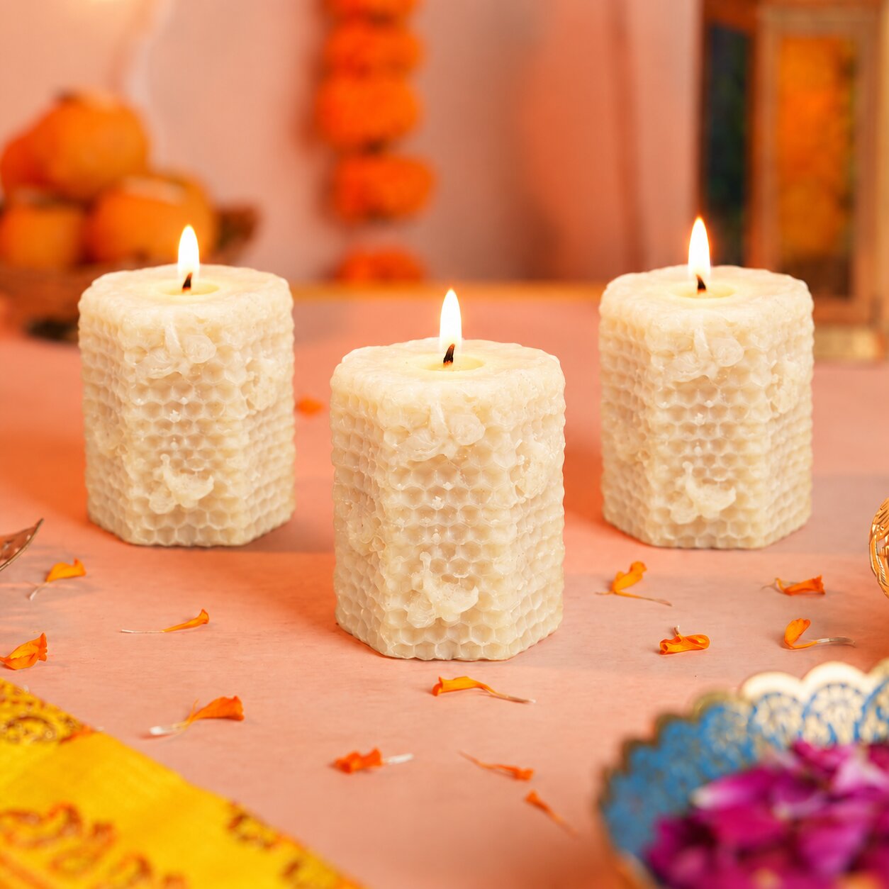 Nectar Cell Beeswax Candle
