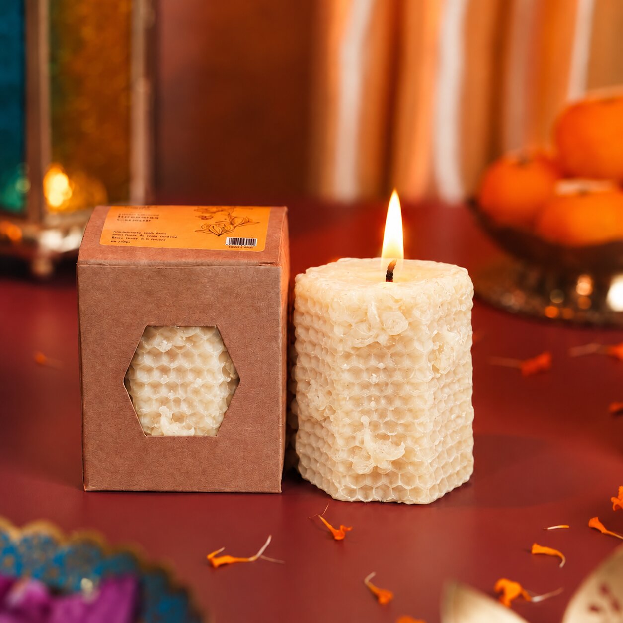 Nectar Cell Beeswax Candle