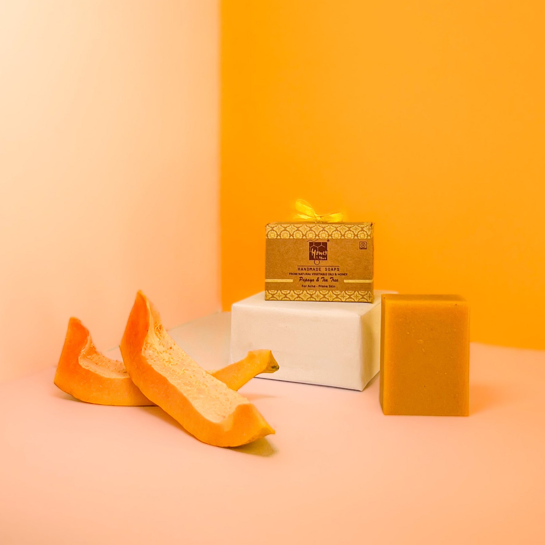 there is a carrot cake on the table 