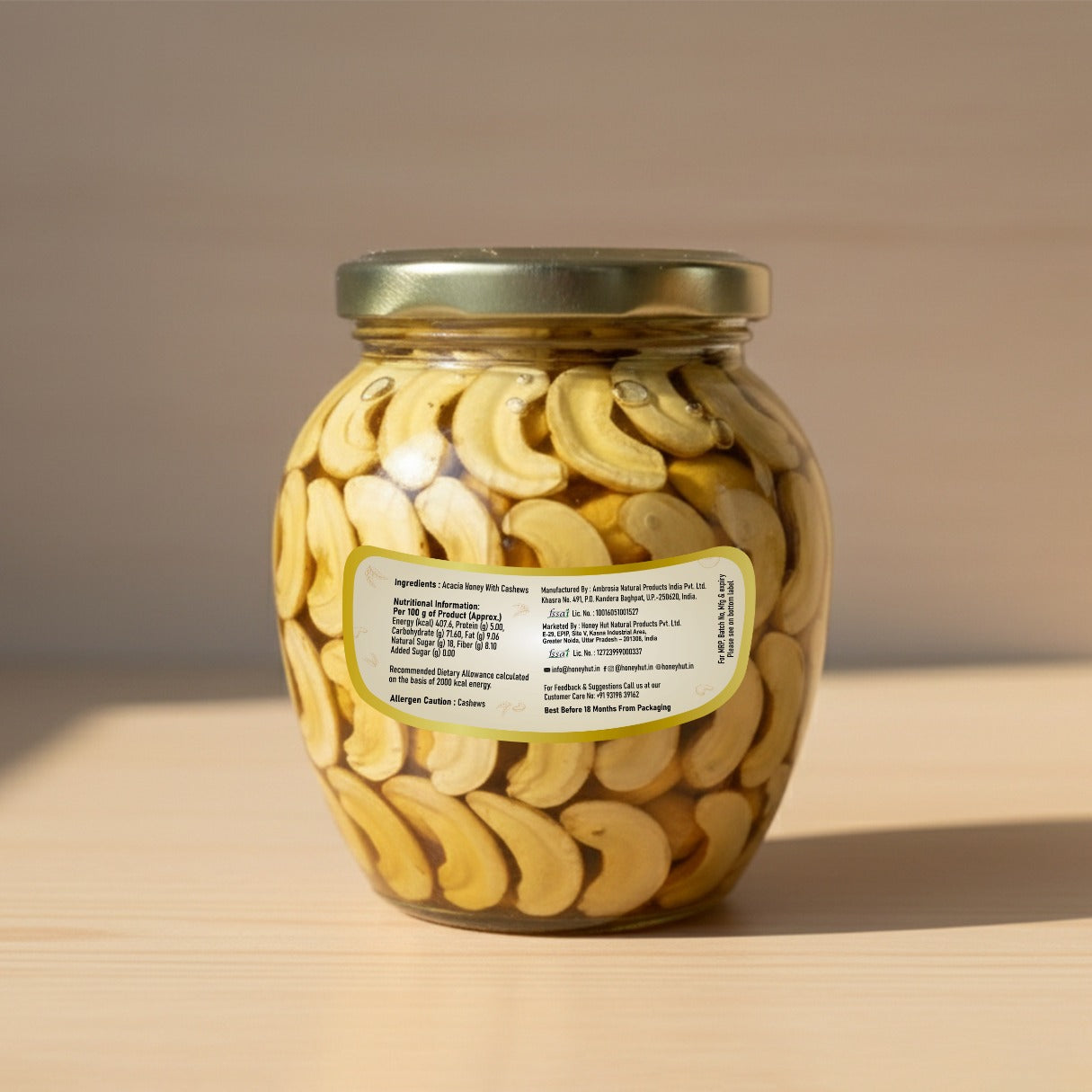 Honey with cashew nuts