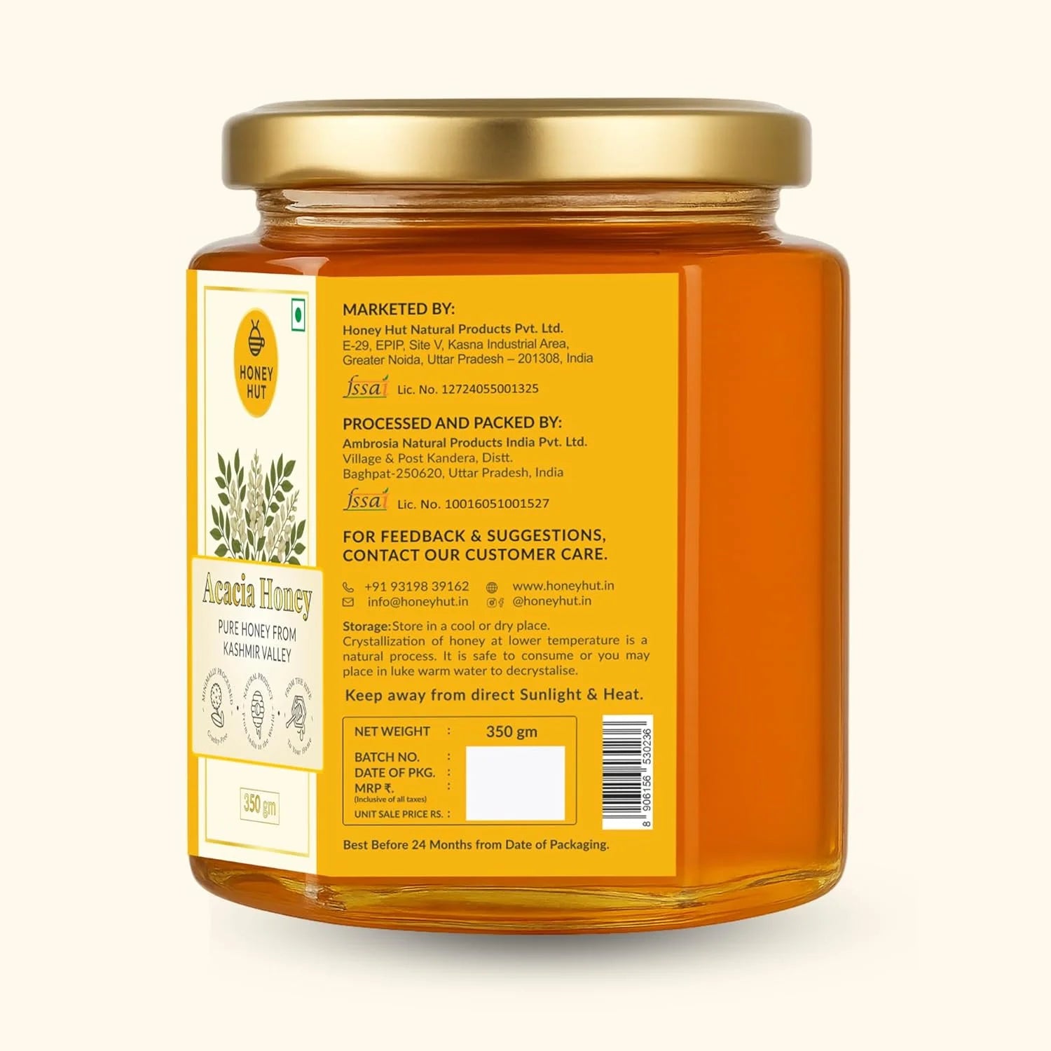 natural kashmiri acacia honey